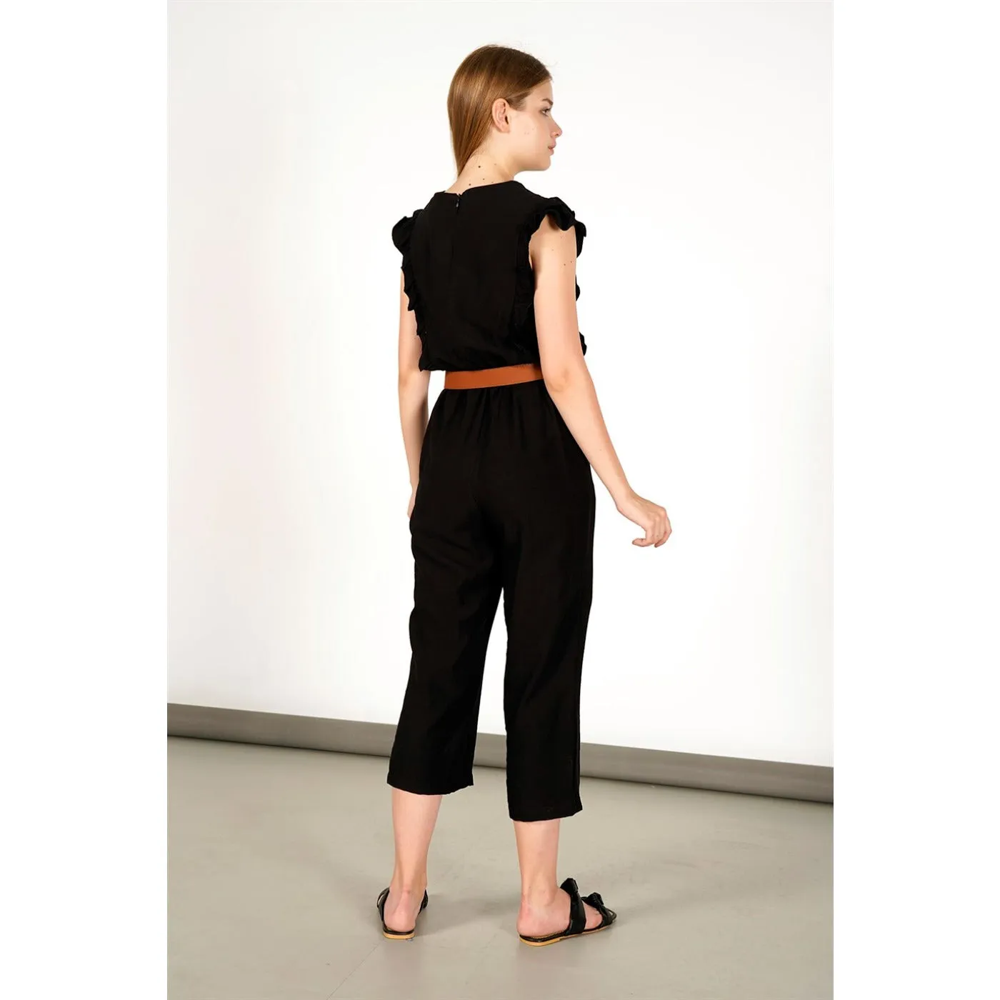 Black Belted Jumpsuit