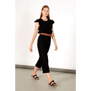 Black Belted Jumpsuit