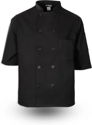 Button Chef Coat 1/2 Sleeve 65% Polyester, 35% Cotton Ring Spun Twill C812