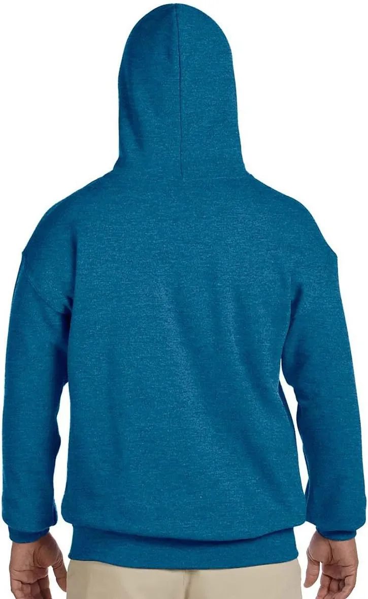 Gildan Men's Heavy Blend Drawcord Hooded Sweatshirt, Safety Pink