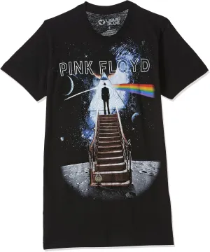Liquid Blue Unisex-Adult Standard Pink Floyd Stairway to The Moon T-Shirt
