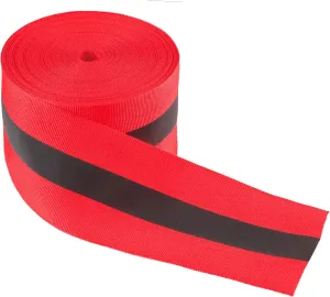 LLPT Reflective Ribbon Sew On Tape High Visibility 2 x 50 Ft Nylon Silver Florescent Safety Webbing for Warning Safety Trim Deco on Vest Belt Jacket Bag Pants Shoes Pet Wears Red(RRR250)
