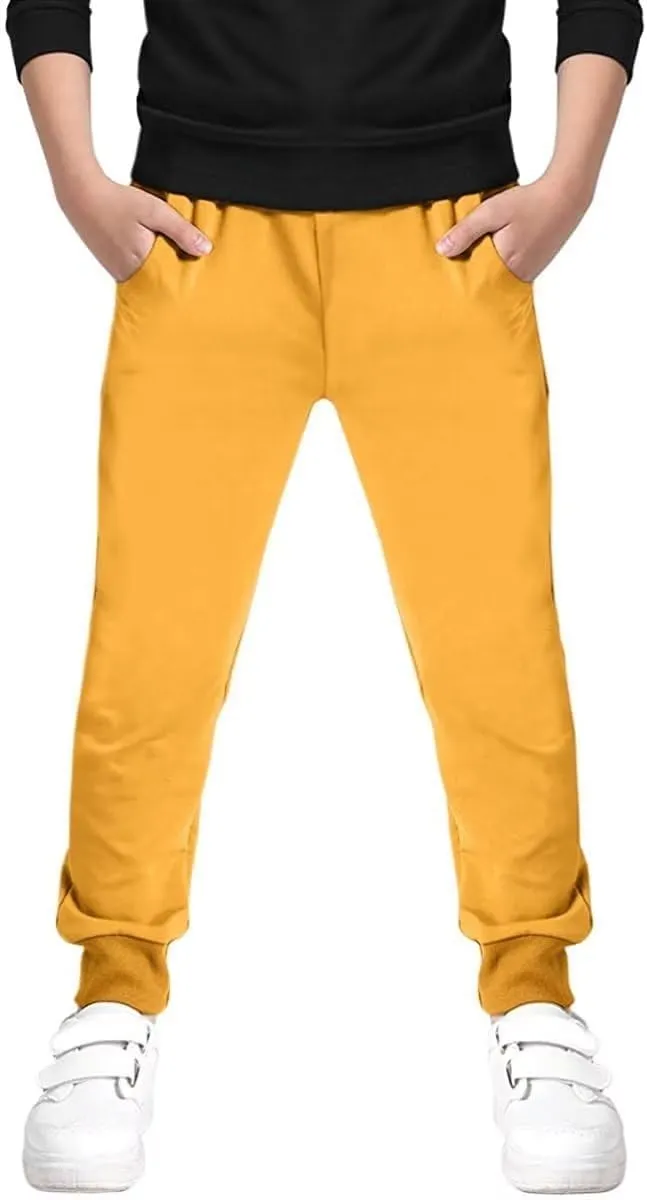 Welity Boys' Cotton Jogger Pants, 4-12 Years