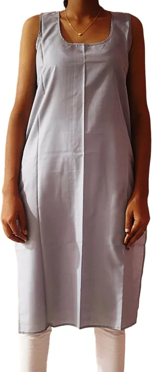 Women's Long Cotton Inner Slip Innerwear, Sleeveless Camisole for Sheer Kurtis